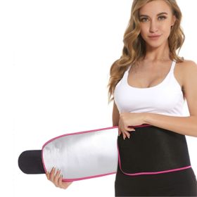 Waist Trimmer Belt Weight Loss Sweat Slim Wrap Fat Burning Straps For Women Men Body Shapper (Option: PinkSilver)